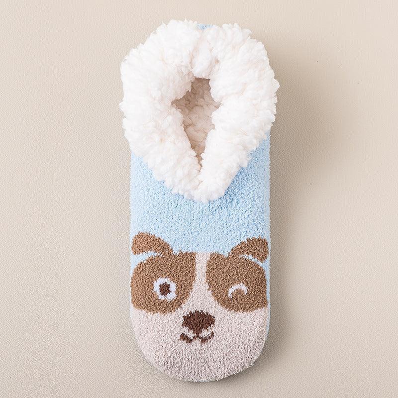 Thickened Room Socks Indoor Non-slip Silicone Lambswool Socks EX-STOCK Canada