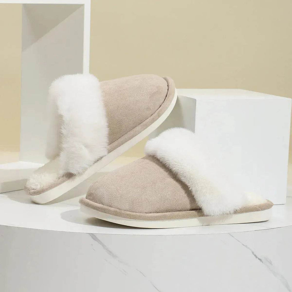 Winter Warm Plush Slippers Home Indoor Non-slip Bedroom Floor Soft Fuzzy Slipper For Couple Fashion Solid House Shoes - EX-STOCK Canada