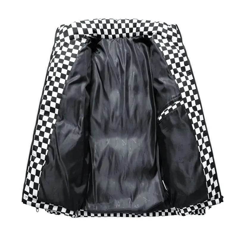 New Fall Winter Checkered Cotton padded Down Puffer Jacket men - EX-STOCK Canada