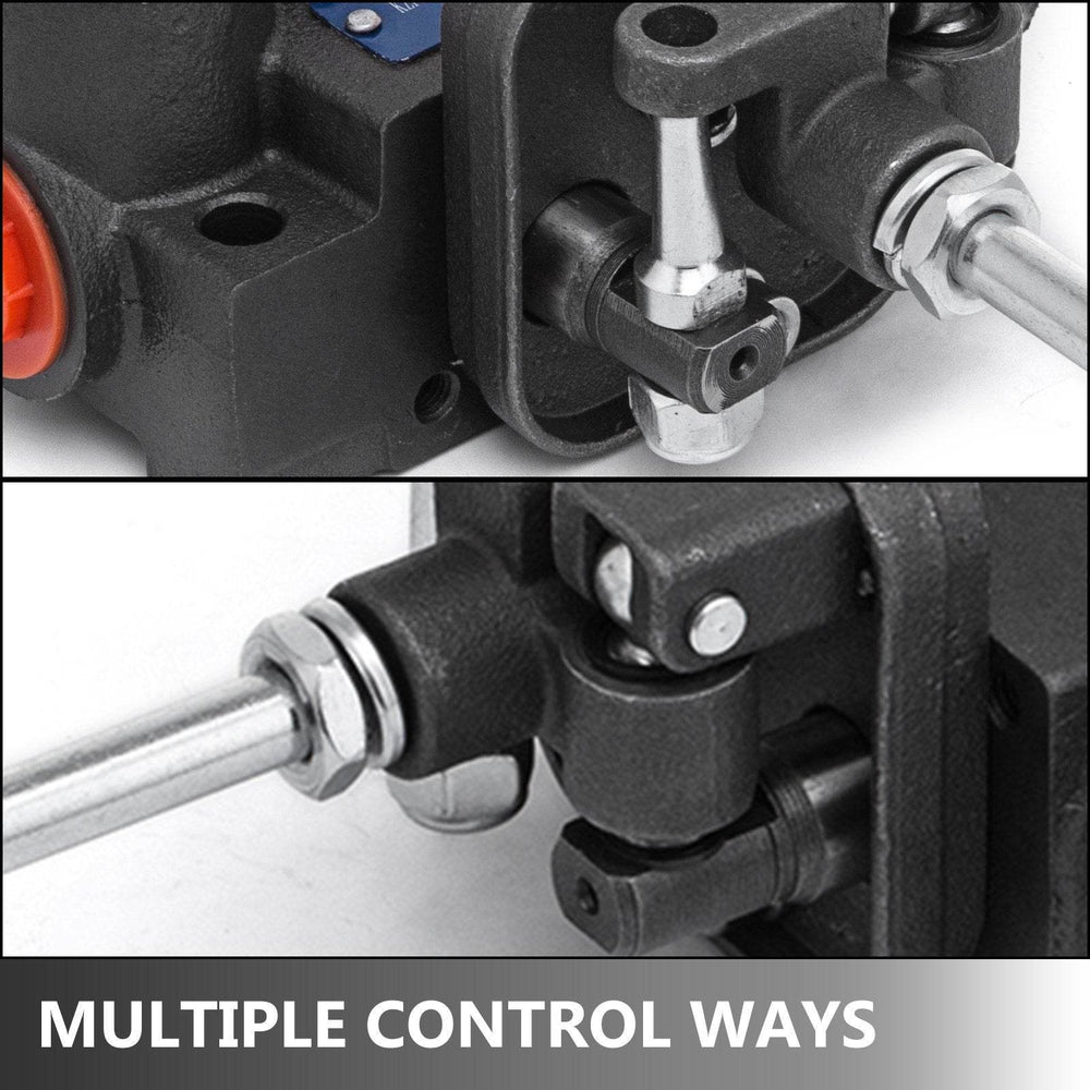 Hydraulic Valve 2 Spool Hydraulic Joystick Control Valve 11gpm Hydraulic Directional Control Valve Double Acting For Tractors Loaders Tanks - EX-STOCK Canada