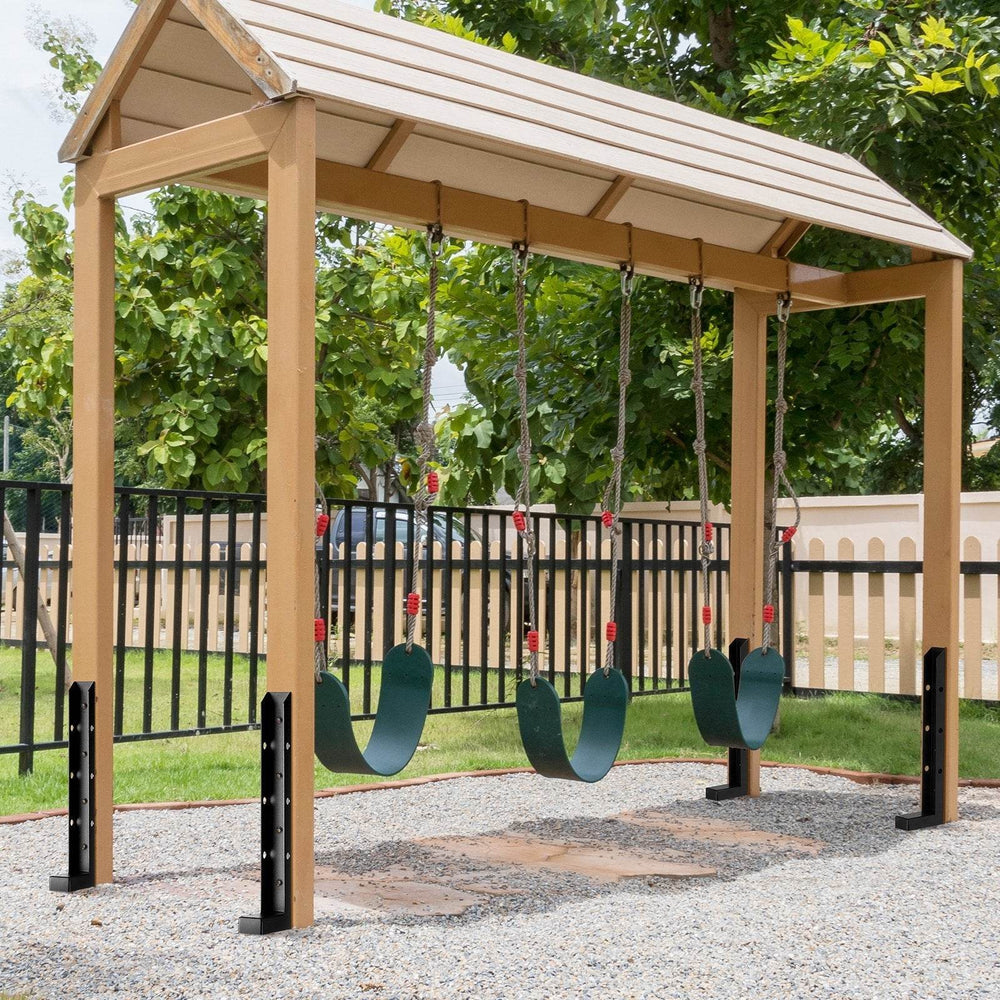 Fence Post Anchor Repair Kit, 4 Pack Inner Diameter 2 X2 Inches Heavy Duty Steel Fence Post Support Stakes, Anchor Ground Spike For Repair Tilted, Broken Wood Fence Post - EX-STOCK Canada