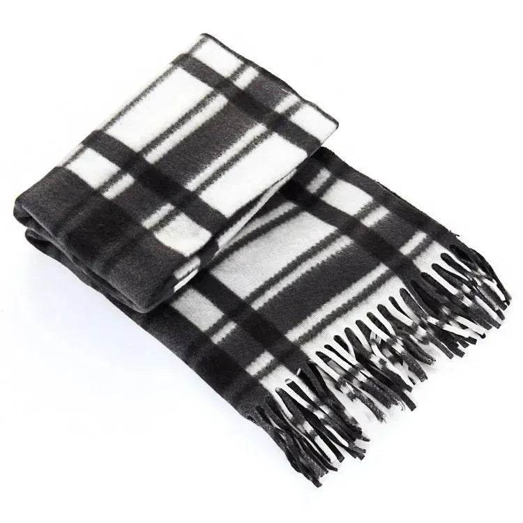Handmade Autumn And Winter Velvet Fleece Plaid Scarf - EX-STOCK Canada