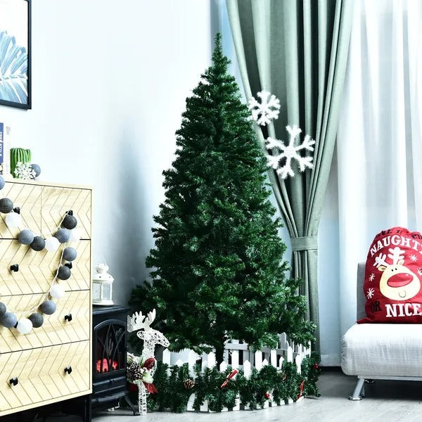 6ft Christmas Tree Unlit Artificial Spruce Full Tree With Solid Metal Stand EX-STOCK Canada