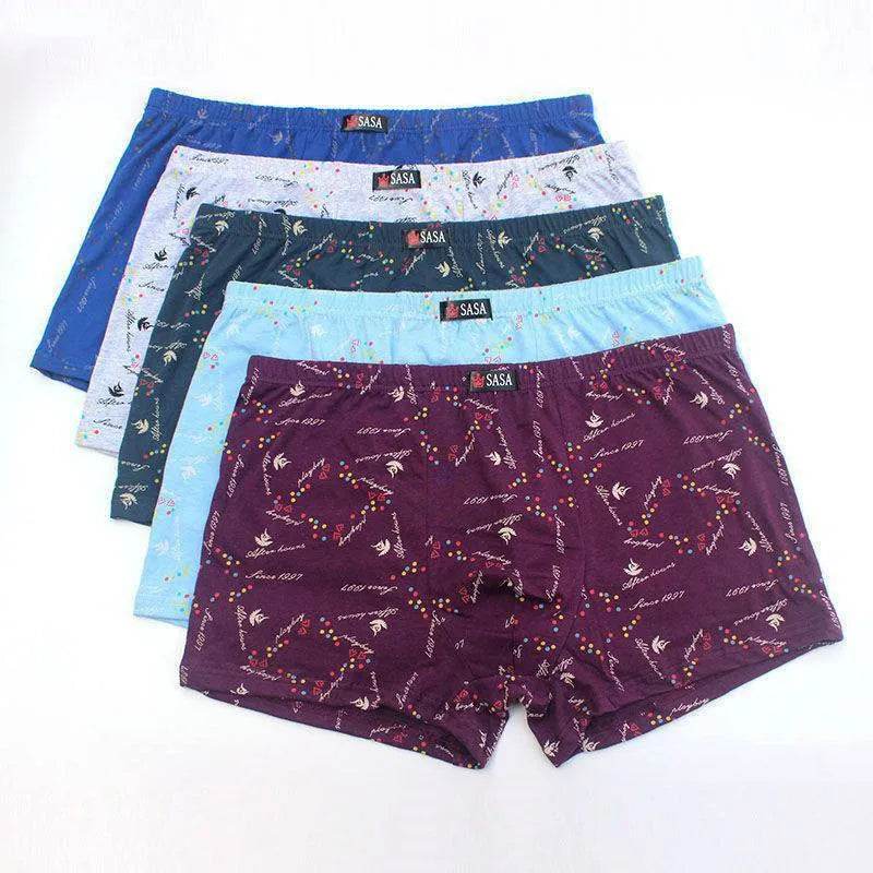 Men's Underpants Cotton 6 Pcs Printed Boxer Mid Waist underwear - EX-STOCK Canada