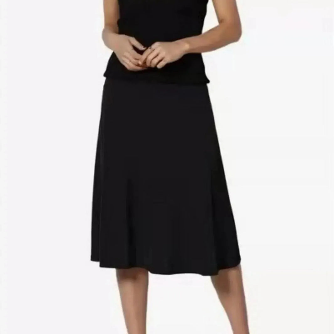 Women's casual High Waist flared Midi Skirt - EX-STOCK CANADA