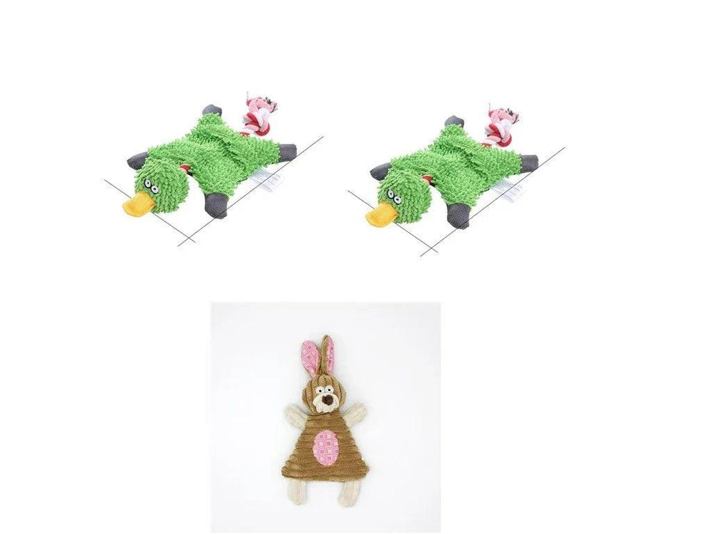 Pet Toy Donkey Shape Corduroy Chew Toy For Dogs Puppy Squeaker Squeaky Plush Bone Molar Dog Toy Pet Training Dog EX-STOCK Canada