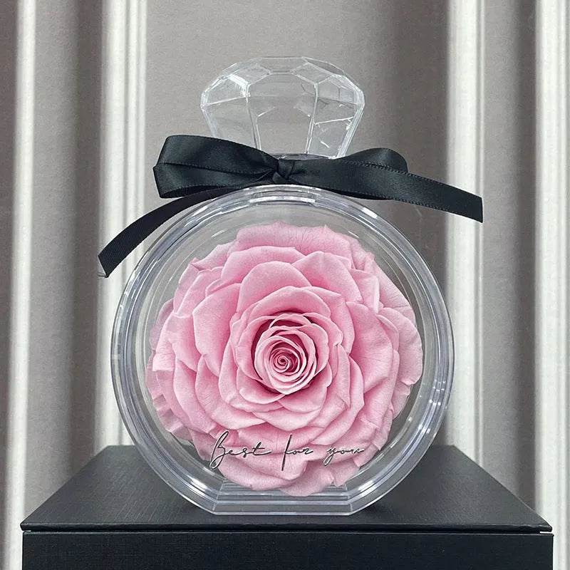 Eternal Flower Ornaments Transparent Cover Dried Rose Gift Box For Christmas New Year Valentine's Day Home Decor - EX-STOCK Canada
