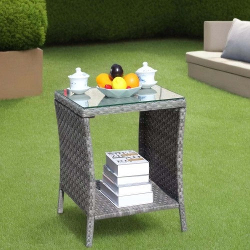 Outdoor Patio Furniture 1 Coffee Table With Clear Tempered Glass EX-STOCK Canada