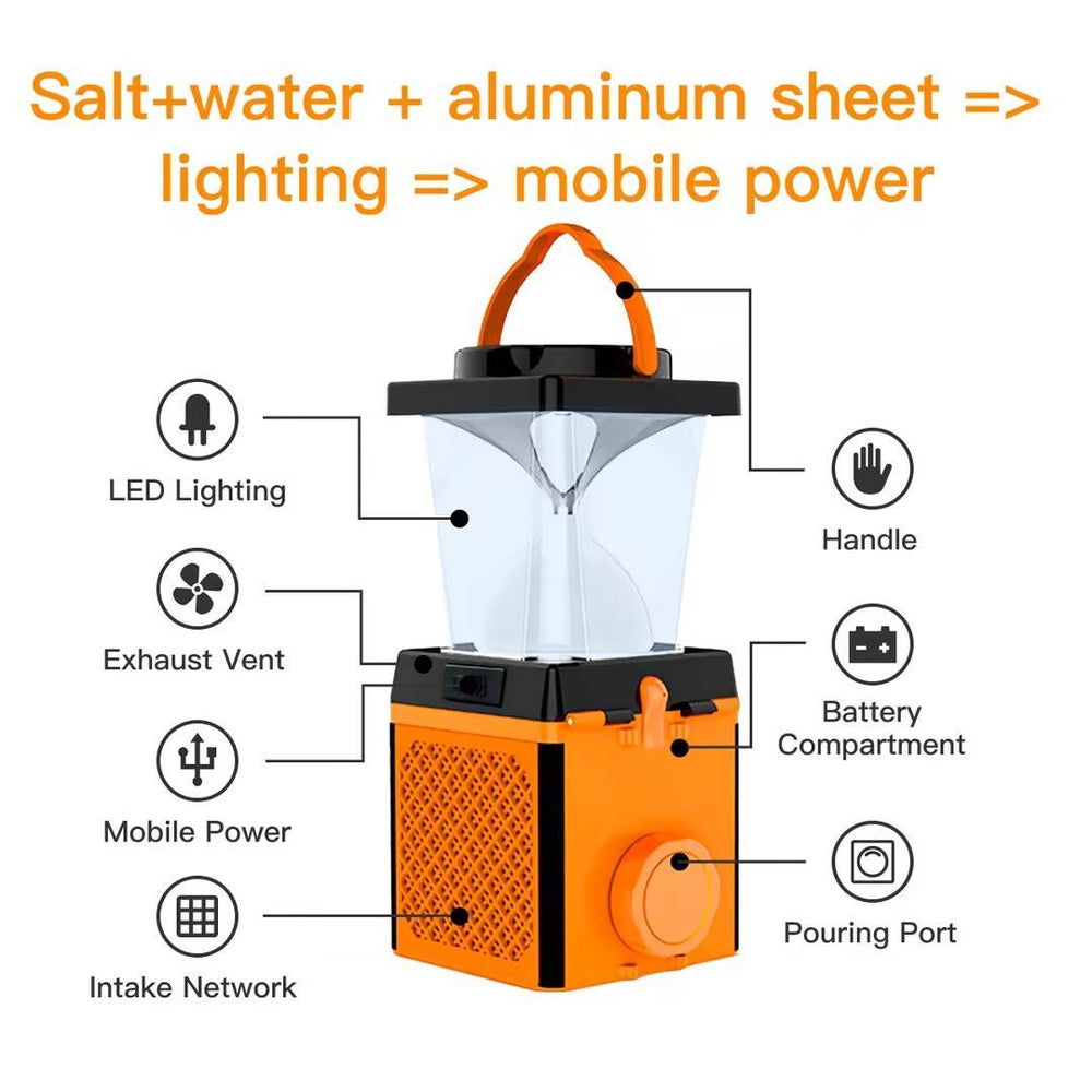 Multi-function Salty Water Camping Lantern - EX-STOCK Canada
