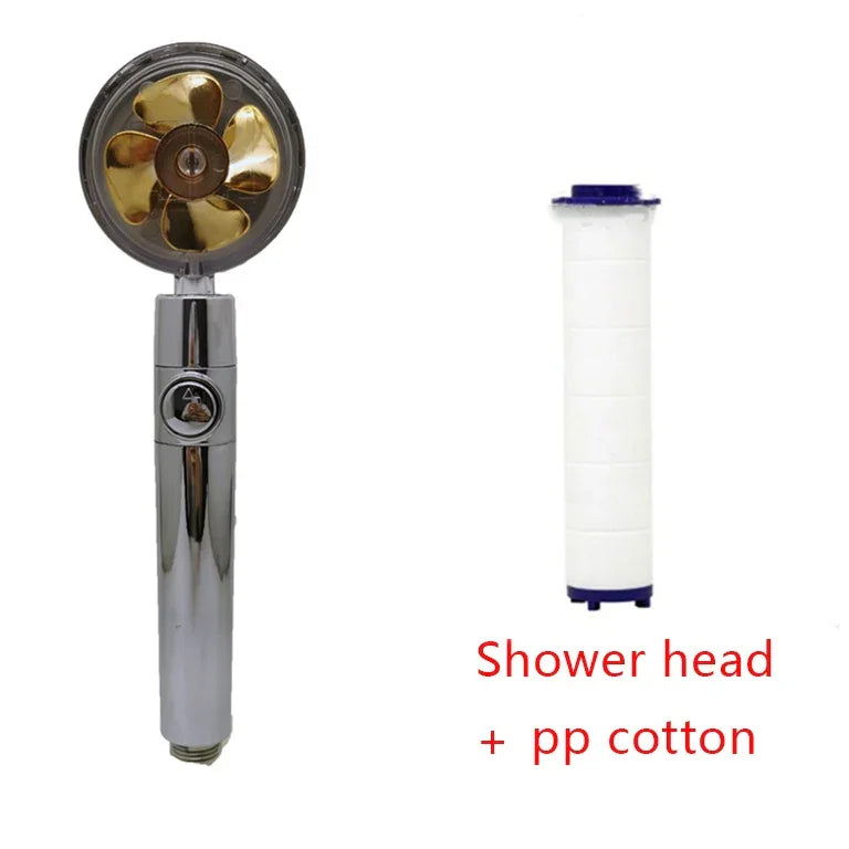 Shower Head Water Saving Flow 360 Degrees Rotating With Small Fan ABS Rain High Pressure Spray Nozzle Bathroom Accessories EX-STOCK Canada