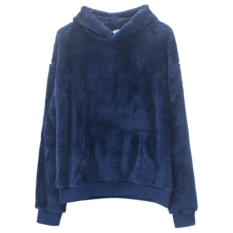 Double-sided Velvet Hooded Sweater Men's Plush Sweatshirt With Pockets EX-STOCK Canada
