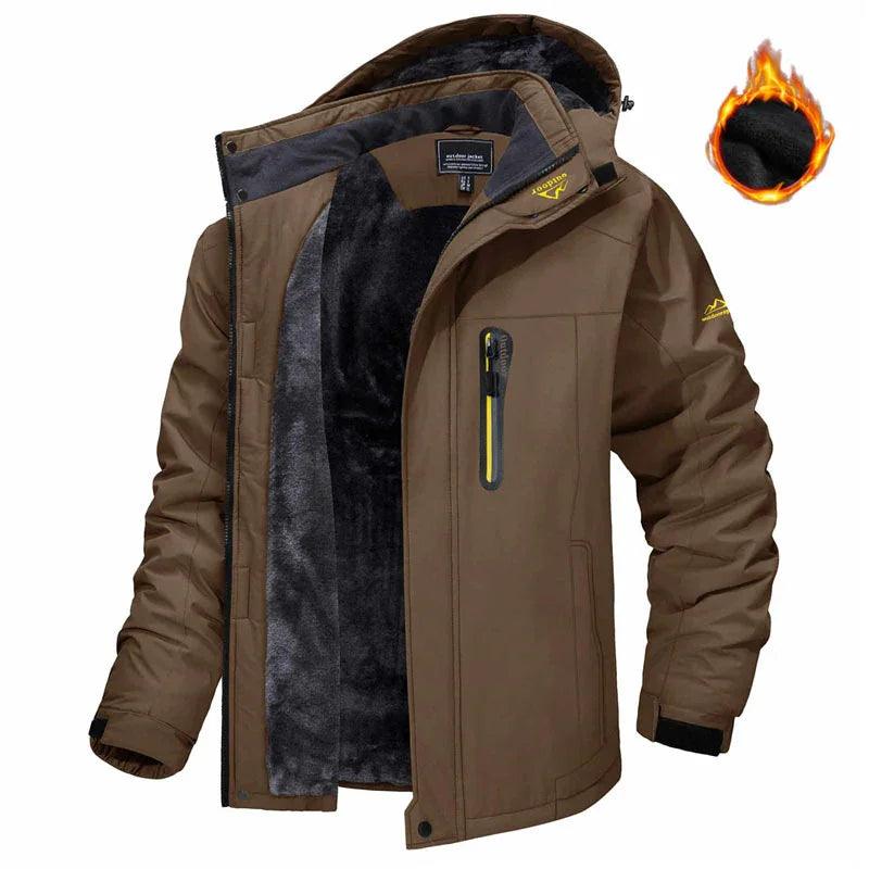 Giacca Invernale con Cappuccio Moda Casual Calda in Pile Impermeabile e Antivento Parka Giacca a Vento da UomoEX-STOCK Canada