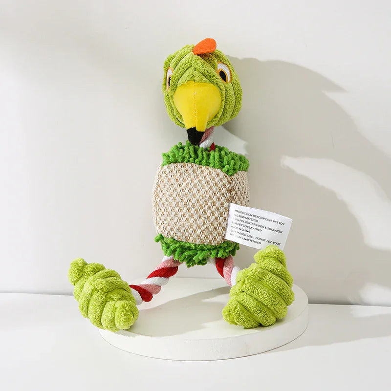 Pet Toy Donkey Shape Corduroy Chew Toy For Dogs Puppy Squeaker Squeaky Plush Bone Molar Dog Toy Pet Training Dog EX-STOCK Canada