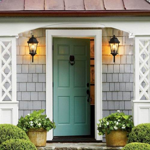 Outdoor Waterproof Glass Retro Wall Light Support Many Types Of Bulbs -2 Packs With Light Sensing - EX-STOCK Canada