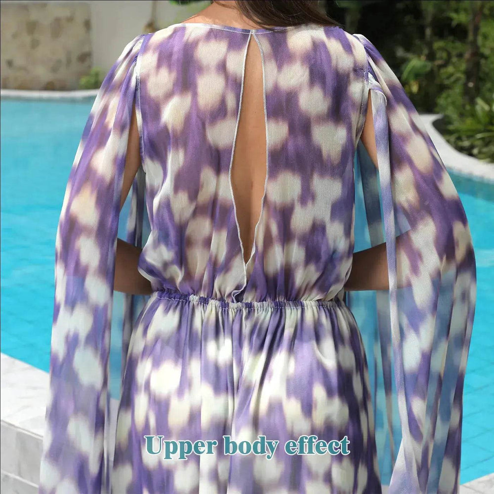 Casual New Floral Chiffon Long Dress - EX-STOCK Canada