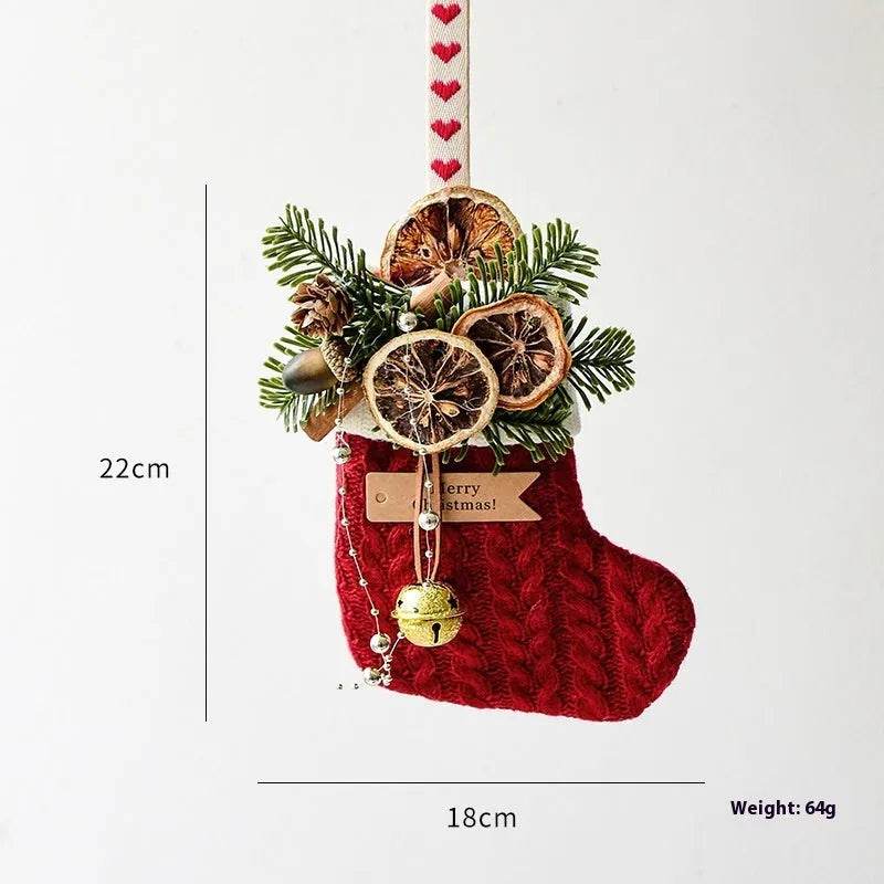 Christmas Decoration Knitted Christmas Stockings Scene Layout - EX-STOCK Canada