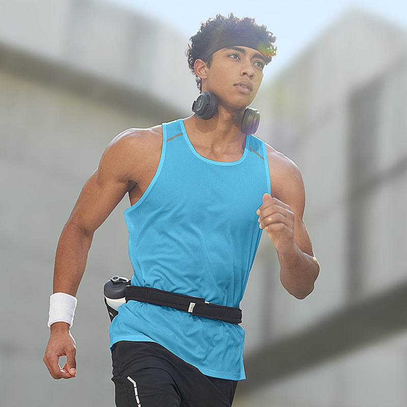 Sleeveless Quick Drying Marathon Sports Workout Gym Tank Top for Men - EX-STOCK Canada