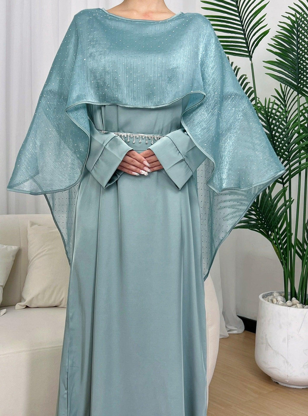 Vêtements musulmans pour femmes Manteau simple Robe Robe étoilée - EX-STOCK Canada