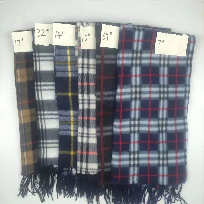 Handmade Autumn And Winter Velvet Fleece Plaid Scarf - EX-STOCK Canada