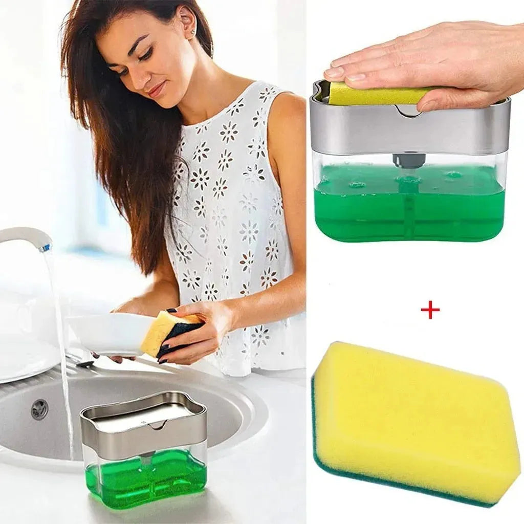 Household brush pot presser dish wash dish brush Soap Dispenser - EX-STOCK CANADA