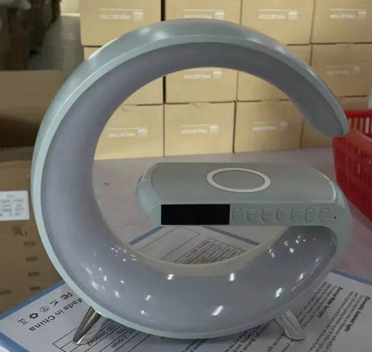 G shaped Wireless Phone Charging Night LED Lamp Bluetooth Speaker - EX-STOCK Canada