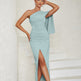 Women's Simple One-shoulder Sleeveless Party Dinner Dress EX-STOCK Canada