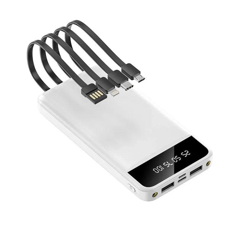 Charge rapide avec batterie externe câble 20000 MA grande capacité d'alimentation mobileEX-STOCK Canada