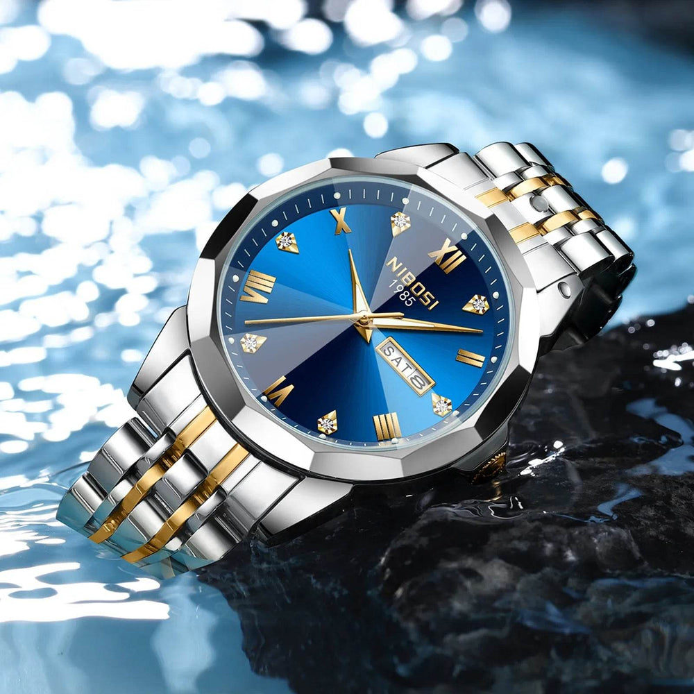 Quartz Men's Steel Strap Watch Luminous Waterproof - EX-STOCK Canada