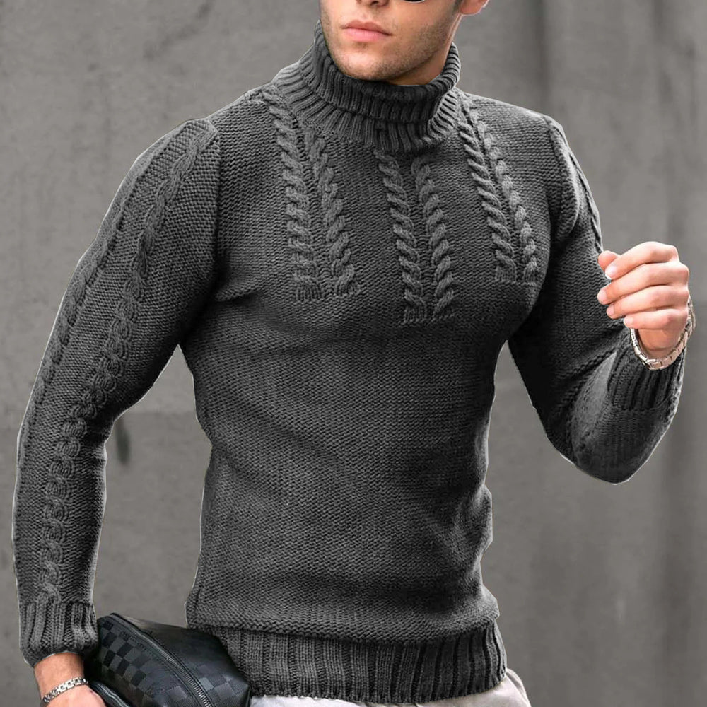 Men's Turtleneck Twisted Long-sleeved Sweater Thermal Head Cover EX-STOCK Canada