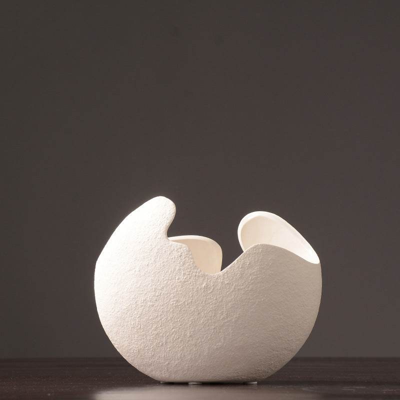 Simple white ceramic vase decoration - EX-STOCK Canada