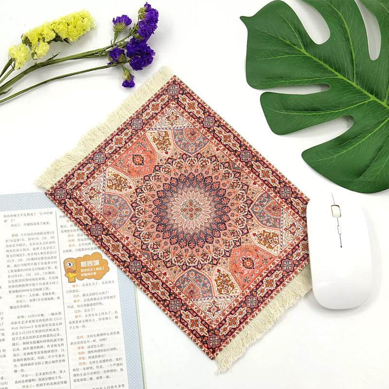 Office mouse pad, Suede fringe mouse pad Hot rubber Bohemian style - EX-STOCK Canada