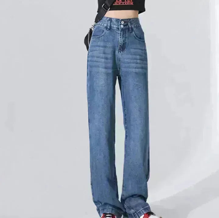 Tencel mince et léger pantalon de jeans baggy doux pour femmes