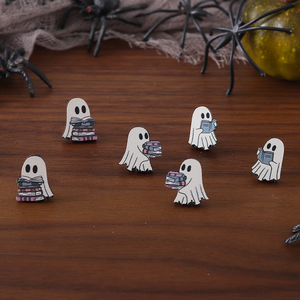Halloween Book Ghost Wooden Studs Suit EX-STOCK