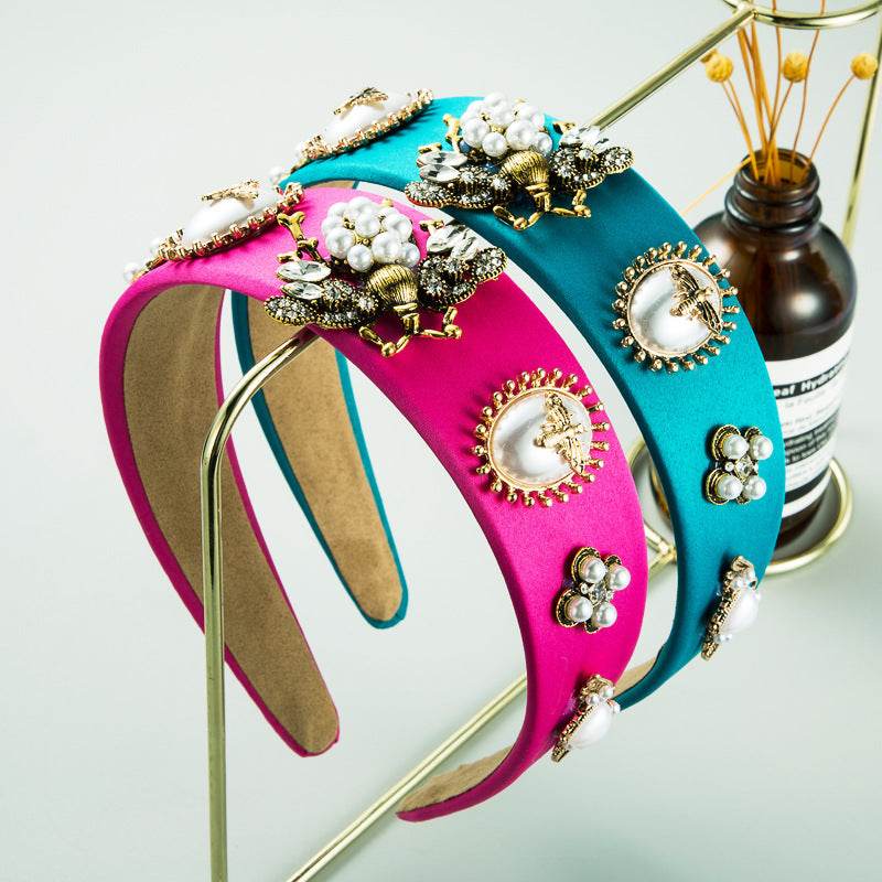 Fashion Inlaid Rhinestone pearl Headband dress headpiece - EX-STOCK Canada