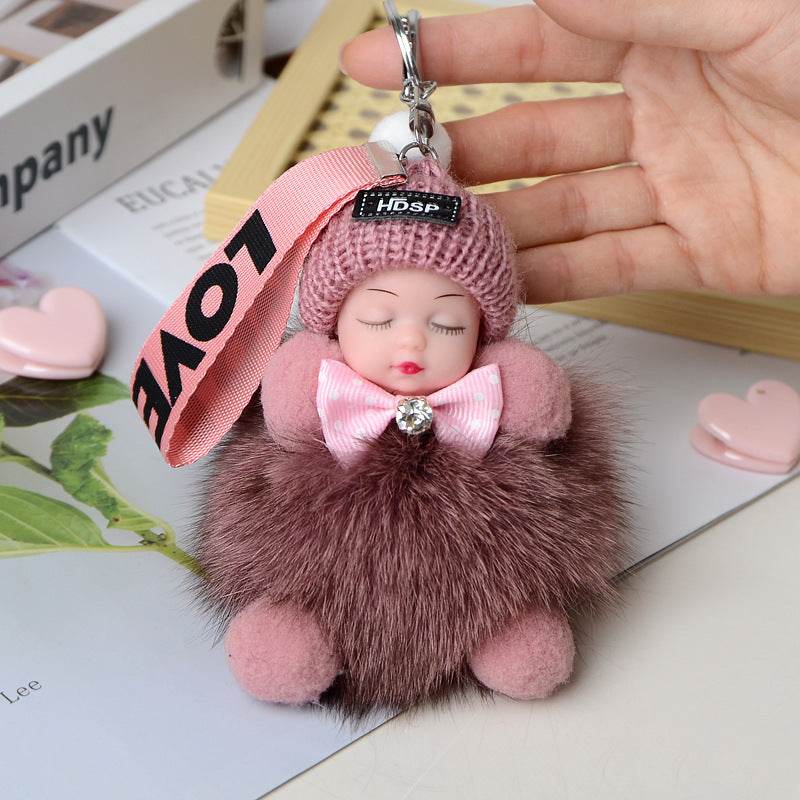Cute Sleeping Doll Plush Doll Keychain Pendant Backpack Handbag Wallet Accessories - EX-STOCK Canada
