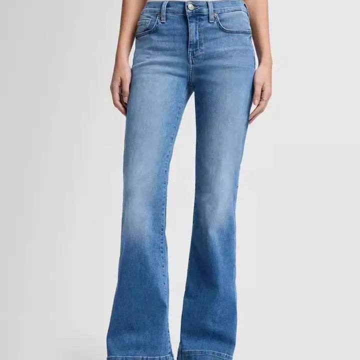 Retro Hip Lifting Stretch Bootcut Jeans Pants women - EX-STOCK Canada