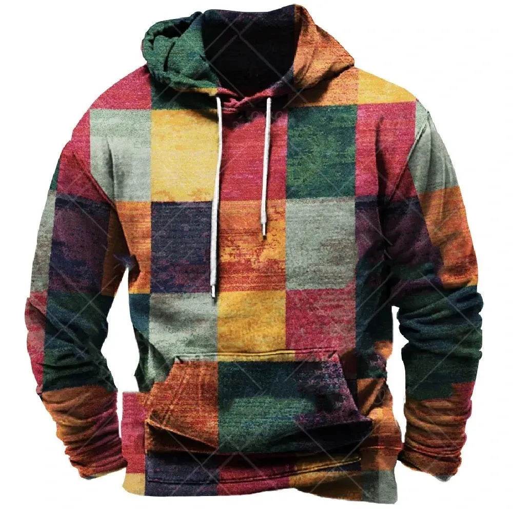 Spring And Autumn New Color Printed Hoodie Pullover sweatshirt Men - EX-STOCK Canada