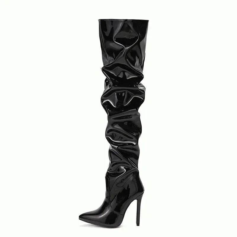 Stivali Lunghi al Ginocchio Donna Moda Tacchi Altissimi Scarpe da Festa - EX-STOCK Canada