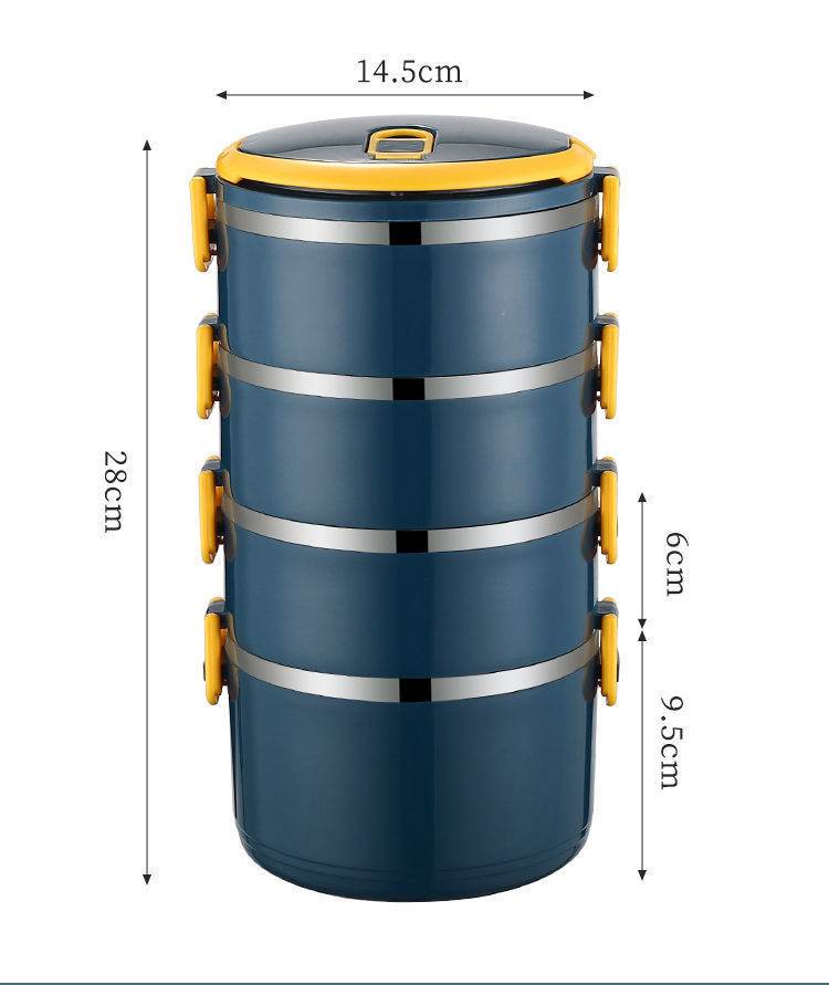 Multilayer Thermal Stainless Steel Insulated Lunch Box for Adults - EX-STOCK Canada