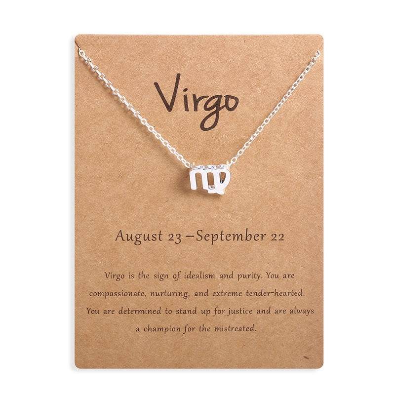 12 Zodiac Sign Necklaces With Gift Card Constellations Pendant Necklace Jewelry - EX-STOCK Canada