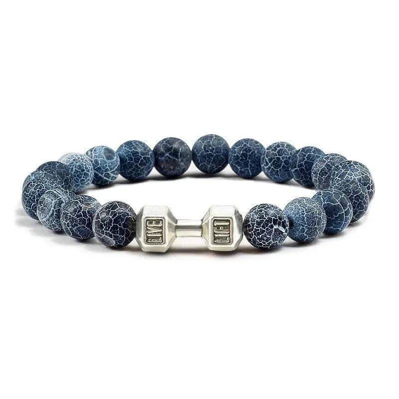 Turquoise Energy Gun Black Electroplated Alloy Beaded Bracelet - EX-STOCK Canada