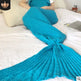 Hot Mermaid Blanket Handmade Knitted Sleeping Wrap TV Sofa Mermaid Tail Blanket Kids AdultBaby Crocheted Bag Bedding Throws Bag EX-STOCK Canada