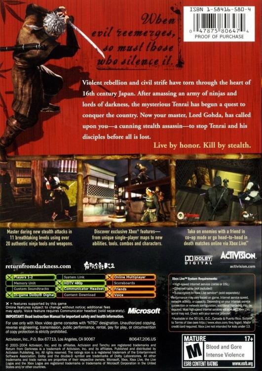 Tenchu: Return From Darkness