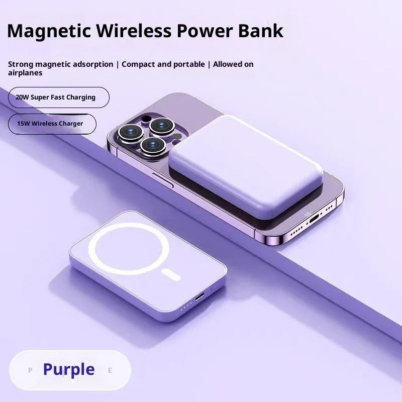 Bi-directional Fast Charging Magnetic Wireless Power Bank EX-STOCK Canada