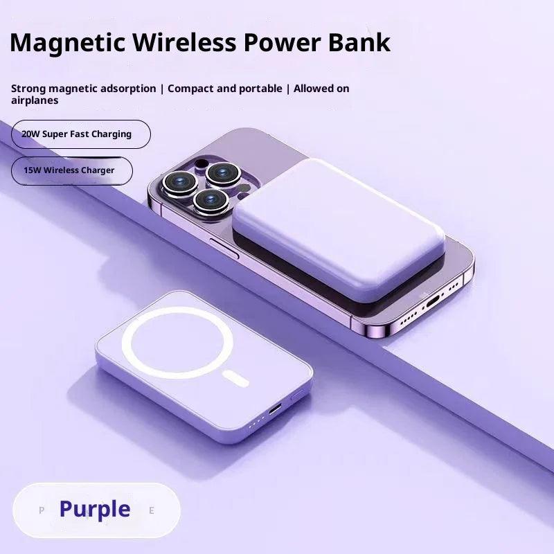 Power Bank Wireless Magnetico a Ricarica Rapida BidirezionaleEX-STOCK Canada