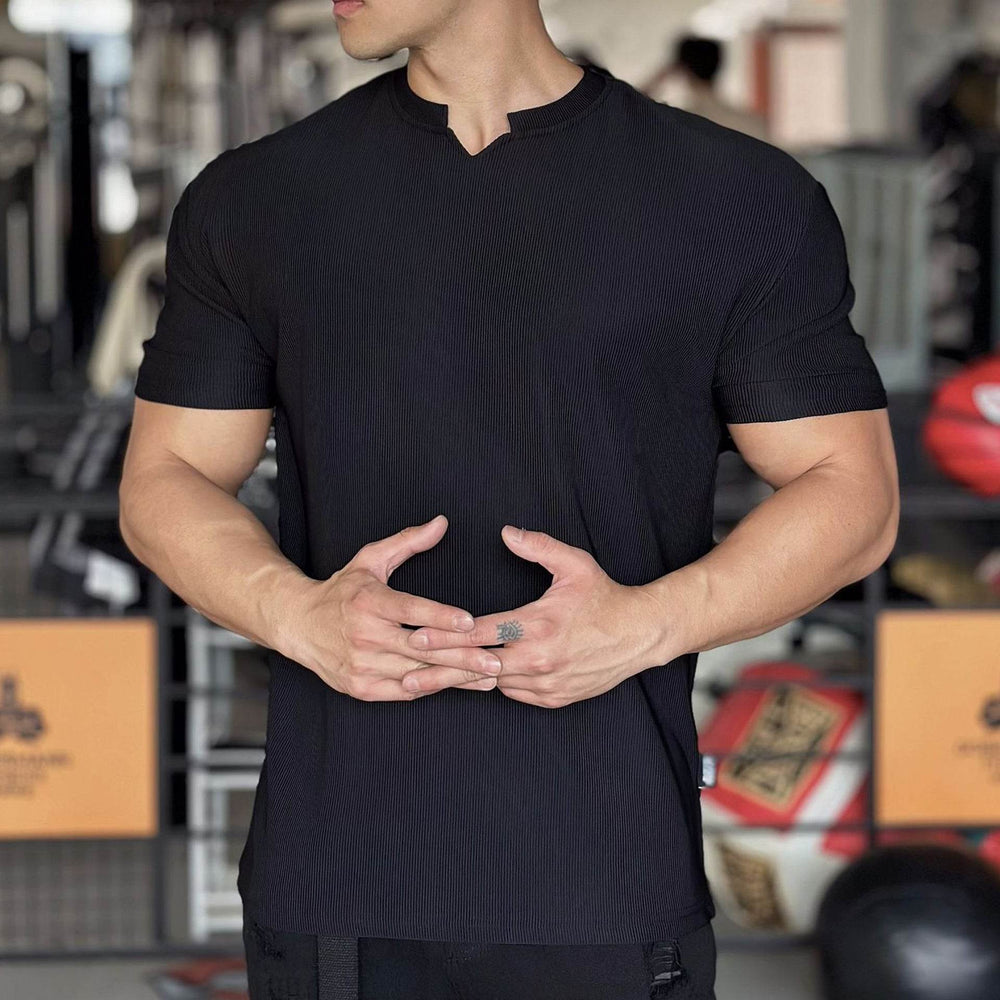 Anti Wrinkle Men Short Sleeve Active wear T-shirt for Workout Gym trainings - EX-STOCK Canada