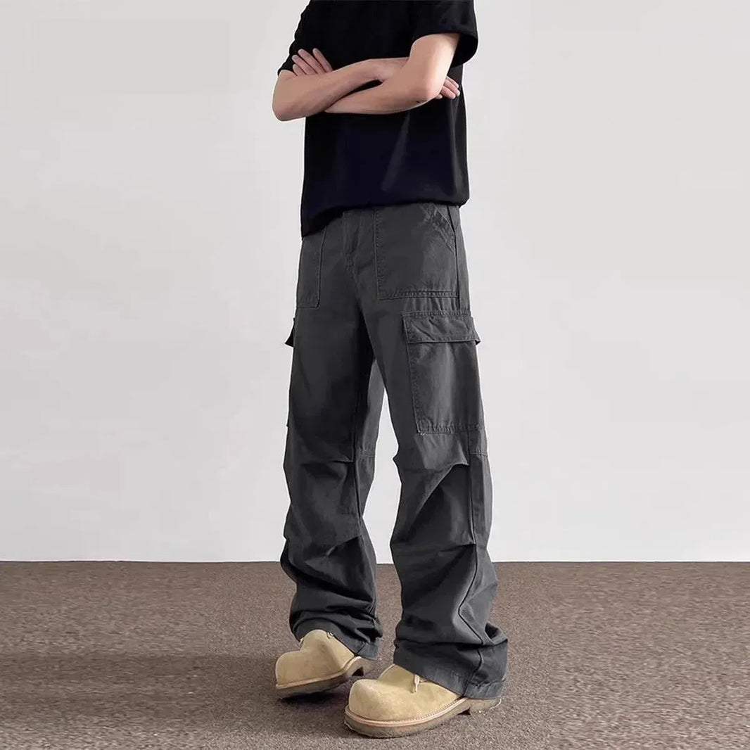 American Retro Washed Distressed Baggy Cargo pant trouser Men - EX-STOCK CANADA