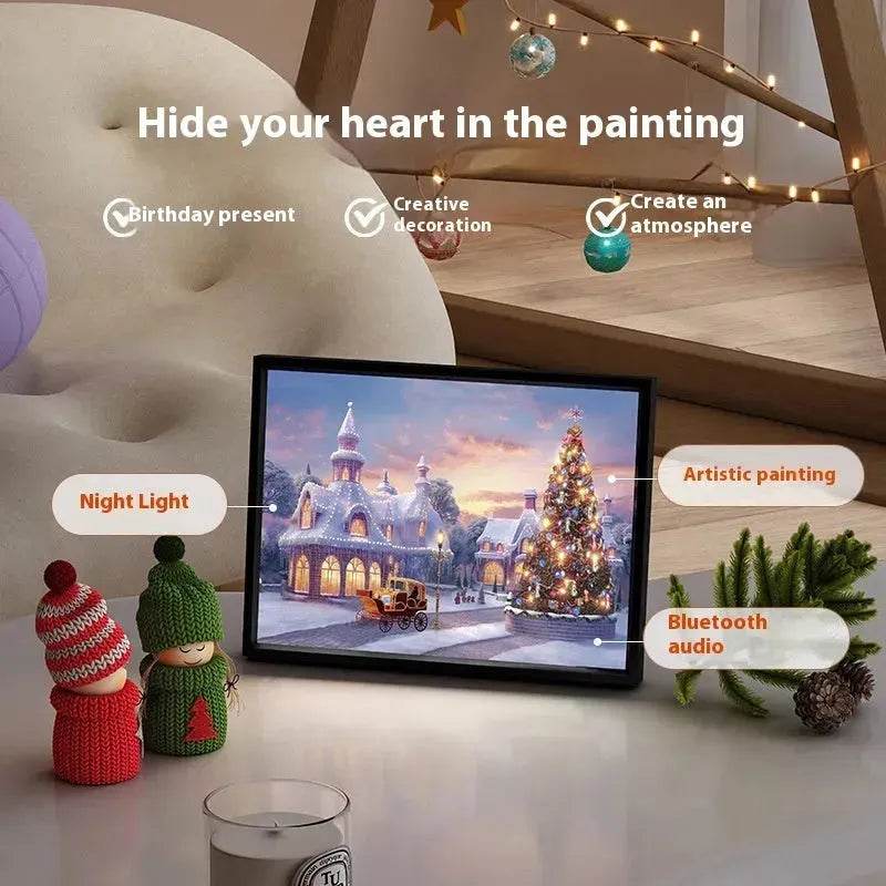 Christmas Luminous Painting Bluetooth speaker integrated gift idea - EX-STOCK Canada