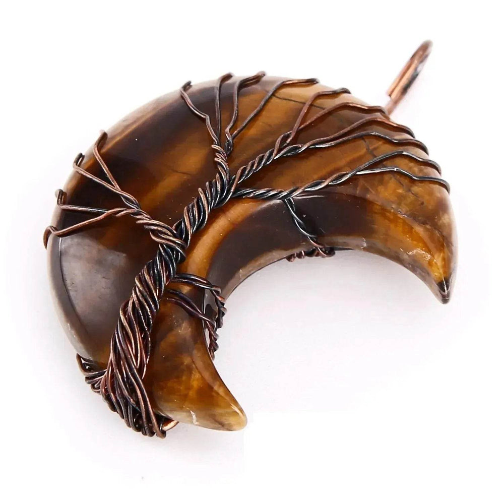 Natural Crystal Moon Pendant for Men and Women - EX-STOCK Canada