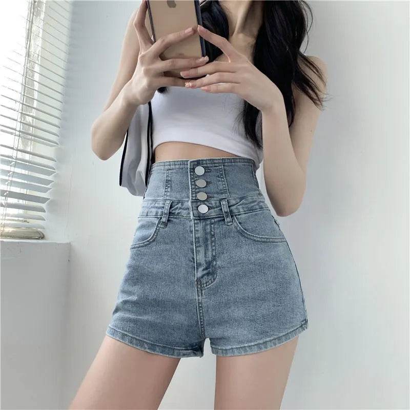 Summer High Waist Denim Rope Shorts For Women - EX-STOCK Canada